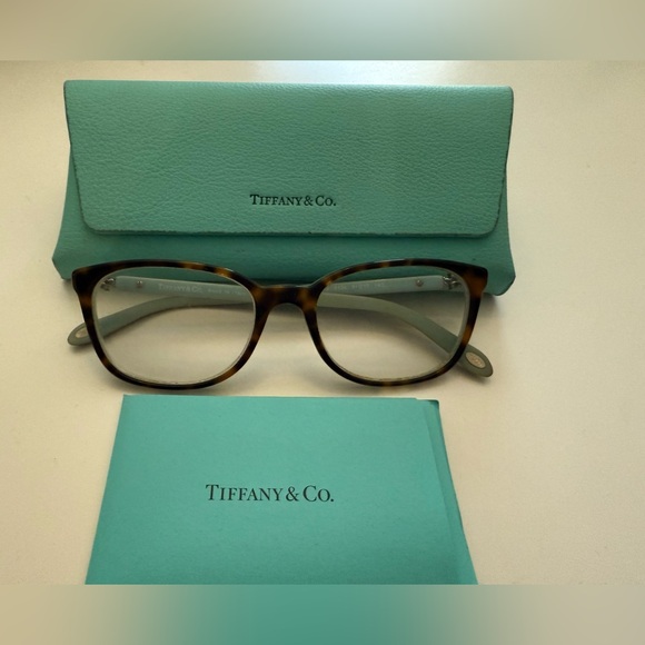 Tiffany & Co. Tortoise Shell Eyewear with Blue Case - Picture 1 of 4